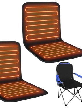 2 New Portable Heated Stadium Seat Cushion, USB-Powered, Warm for Outdoor Indoor